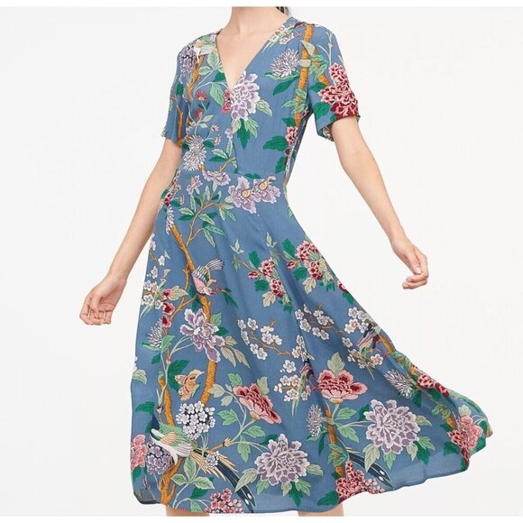 GP&J Baker X H&M Floral Dress 10 NWT - Picture 3 of 8